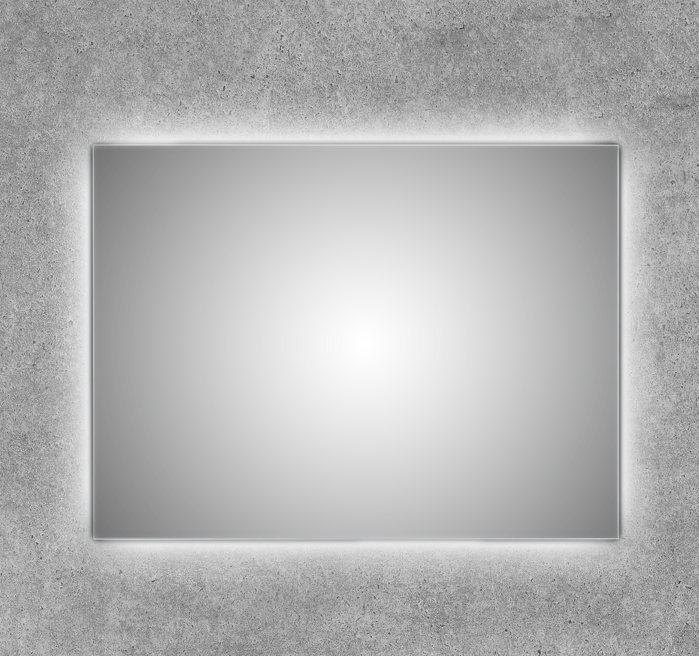 MICE COLLECTION Cristaled - Espejo de Baño con Luz LED cuadrado/rectangulo  con cantos redondeados, Espejo de Baño Pared con Iluminación Luz frontal  fria - Serie Cosmo 100x80 cm - COSMO100 : .es